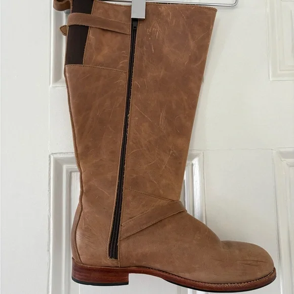 Wide Calf Boots-Real Leather. CUSTOM MADE. Size 8. More details in description. - Picture 2 of 12